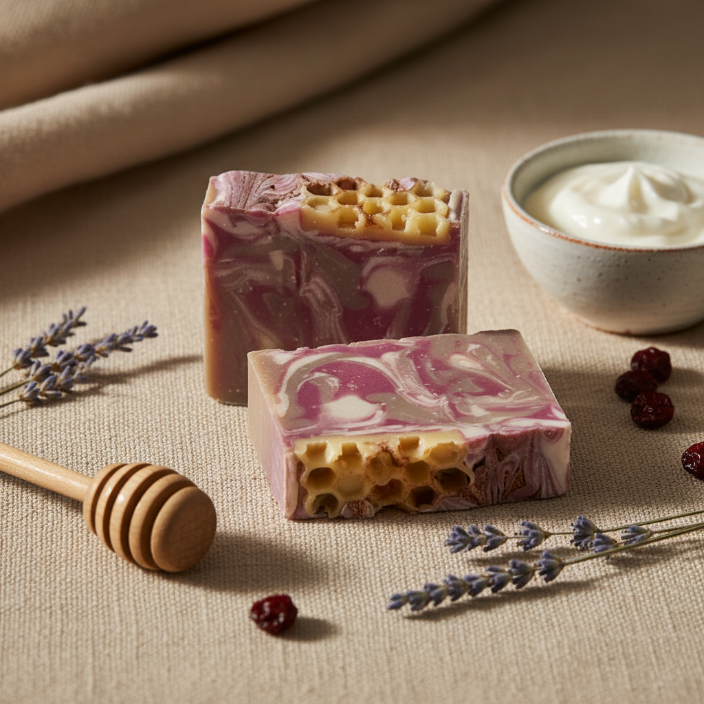 Cream & Honey Soap - Professional Product Shot