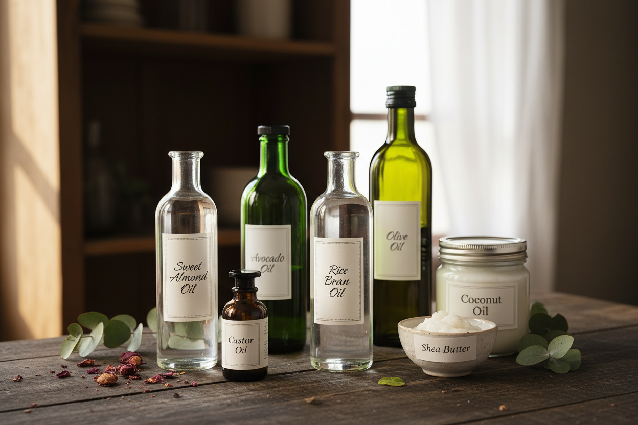 Soap Oils Flat Lay